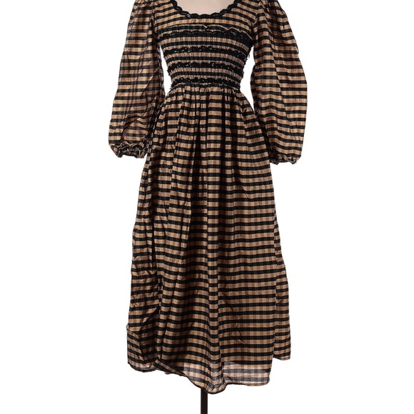 BACK! Sister Jane Dream Flock Checked Midi Dress Small - Picture 3 of 3